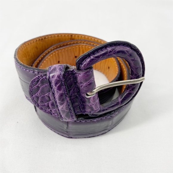 Accessories - Genuine Alligator Italy Purple Waist Belt~105/120/M